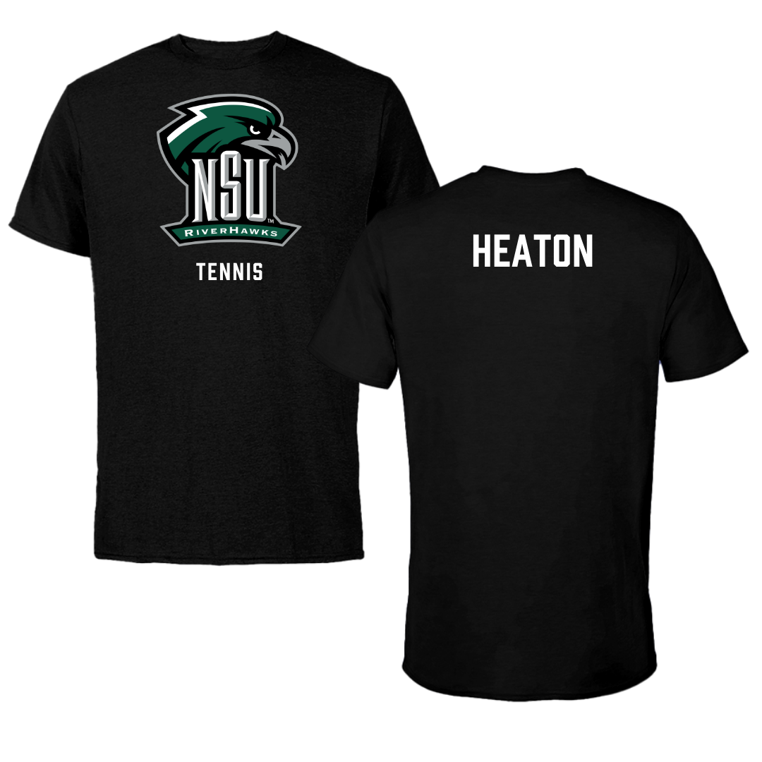 Northeastern State University Tennis Black NSU Tee - Tegan Heaton