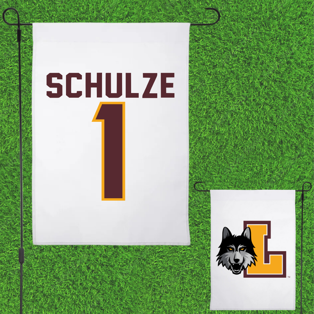 Loyola University-Chicago Volleyball White Garden Flag - #1 Kylie Schulze