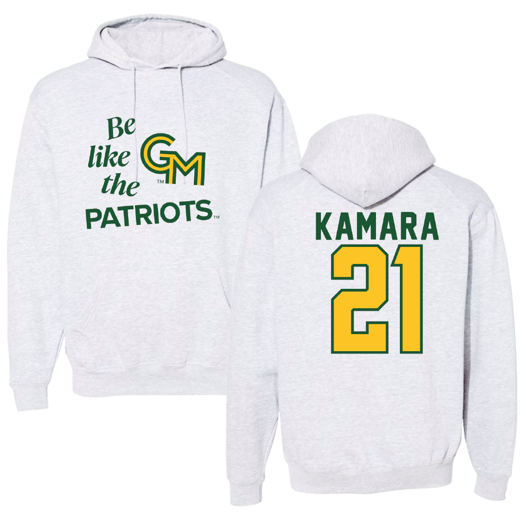 George Mason University Soccer Light Gray Be Like Us Hoodie - #21 Abdul Kamara