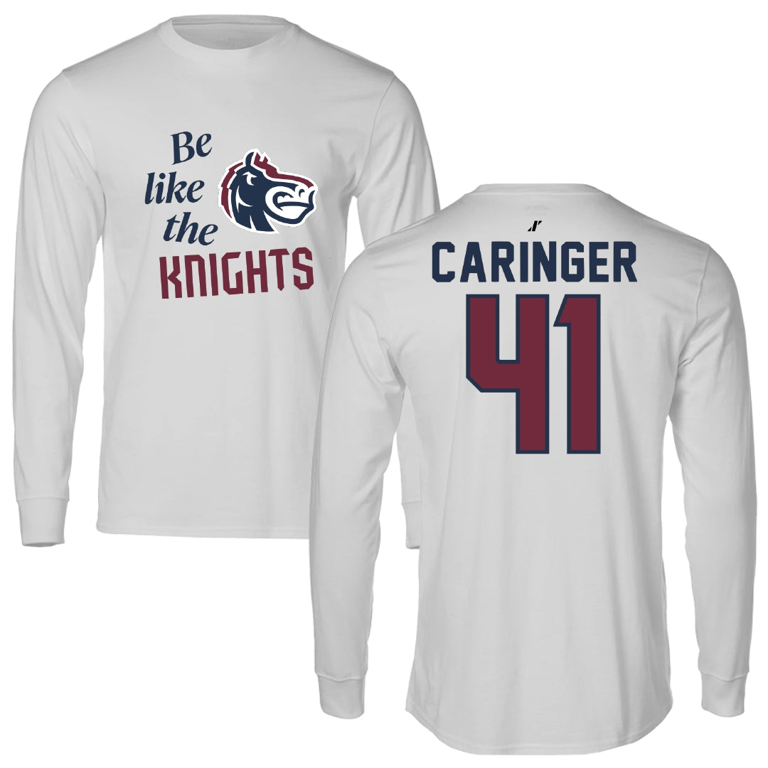 Fairleigh Dickinson University-Metropolitan Campus Softball Light Gray Be Like Us Long Sleeve - #41 Finley Caringer