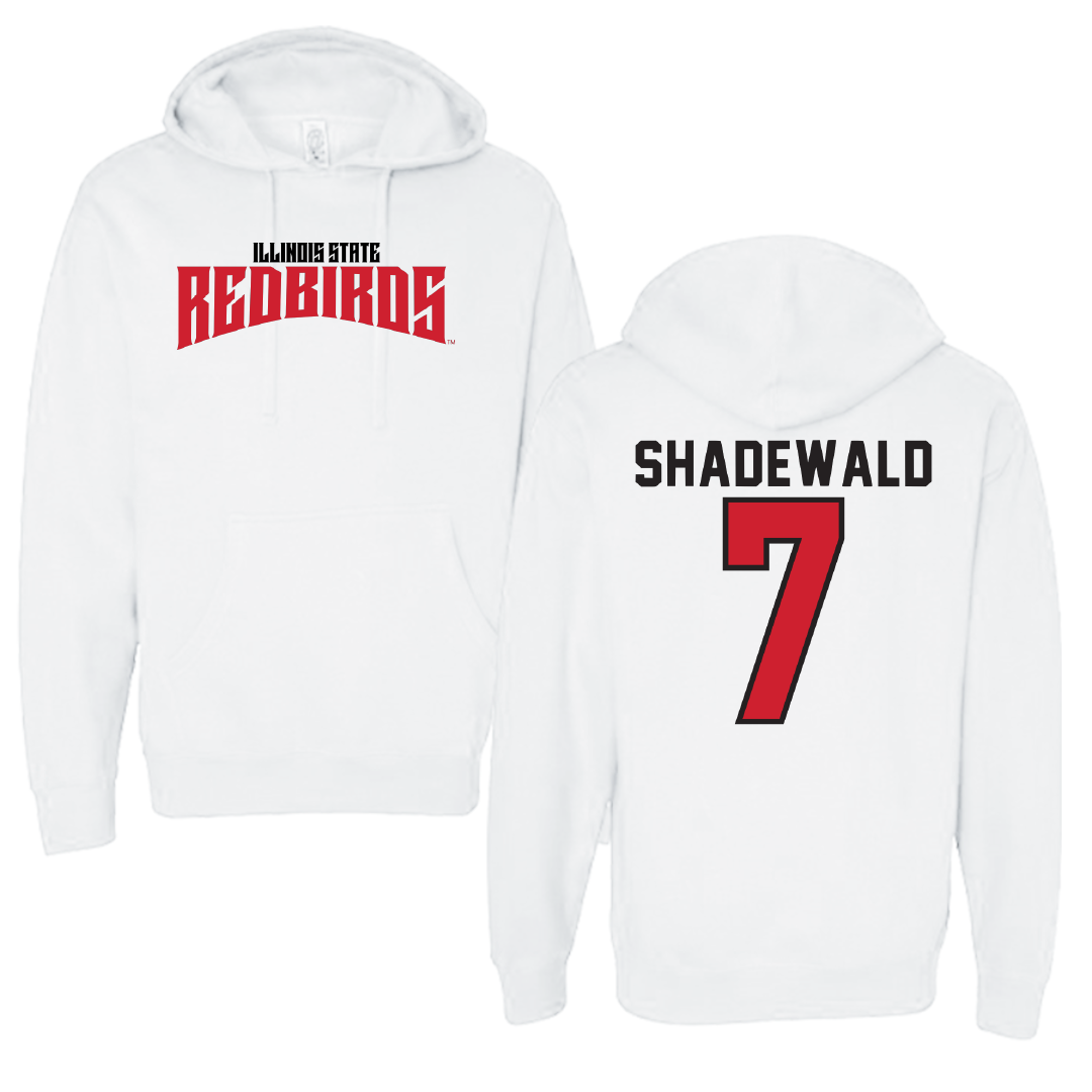Illinois State University Volleyball White Classic Hoodie - #7 Aida Shadewald