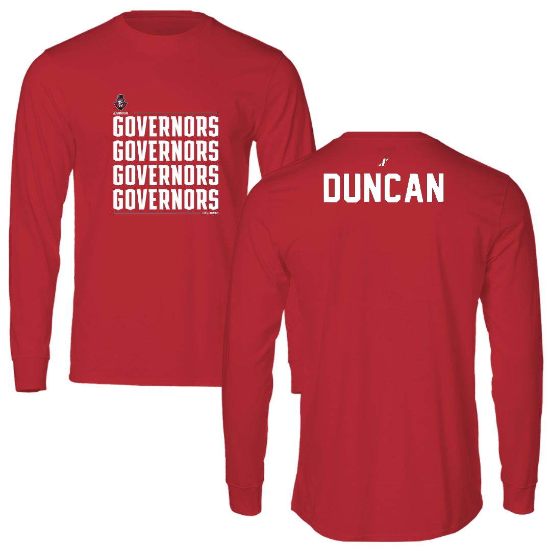 Austin Peay State University TF and XC Red General Long Sleeve - Connor Duncan