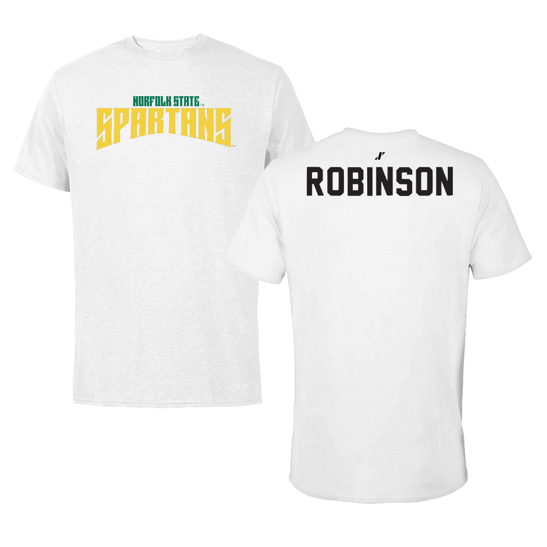 Norfolk State University TF and XC White Classic Performance Tee - Brooklyn Robinson