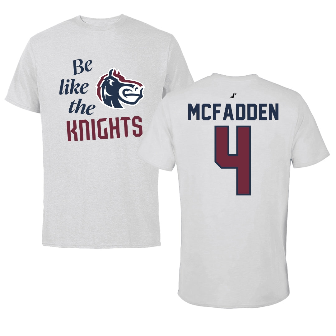Fairleigh Dickinson University-Metropolitan Campus Volleyball Light Gray Be Like Us Tee - #4 Dylan McFadden