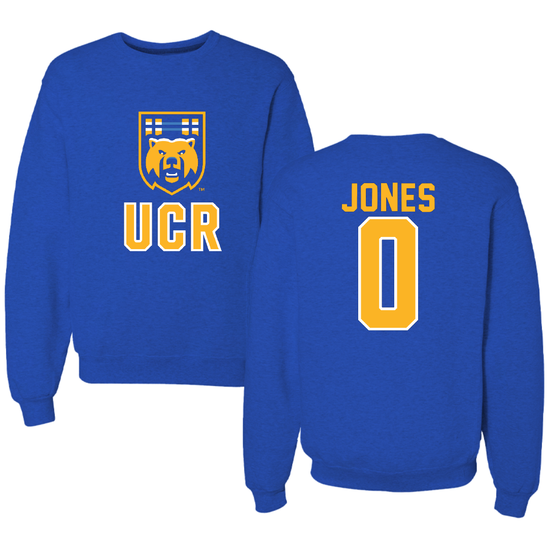 University of California-Riverside Basketball Blue Crewneck - #0 Tyler Jones