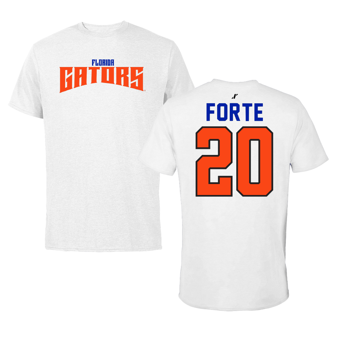University of Florida Lacrosse White Classic Tee - #20 Celeste Forte