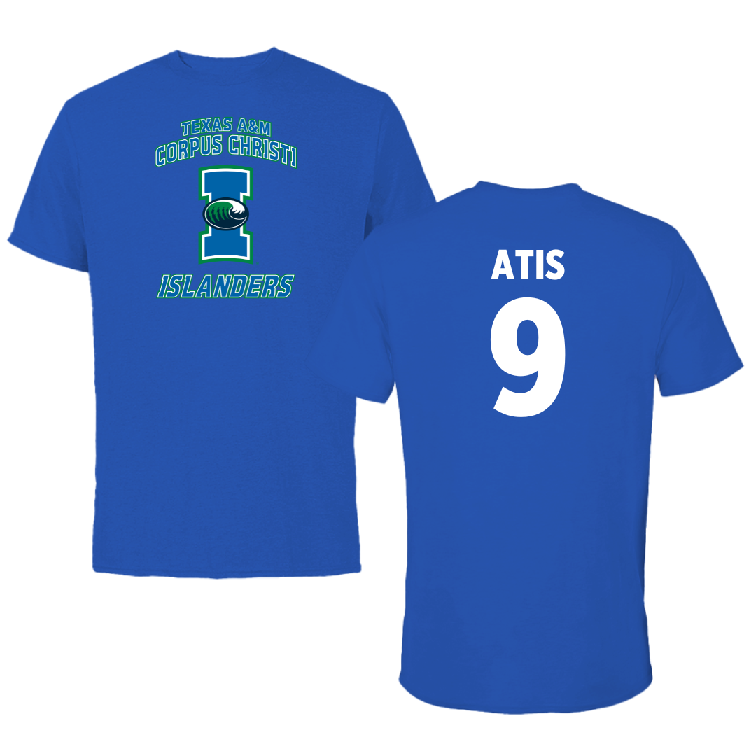 Texas A&M University-Corpus Christi Soccer Blue Islanders Performance Tee - #9 Mai-Lisa Atis
