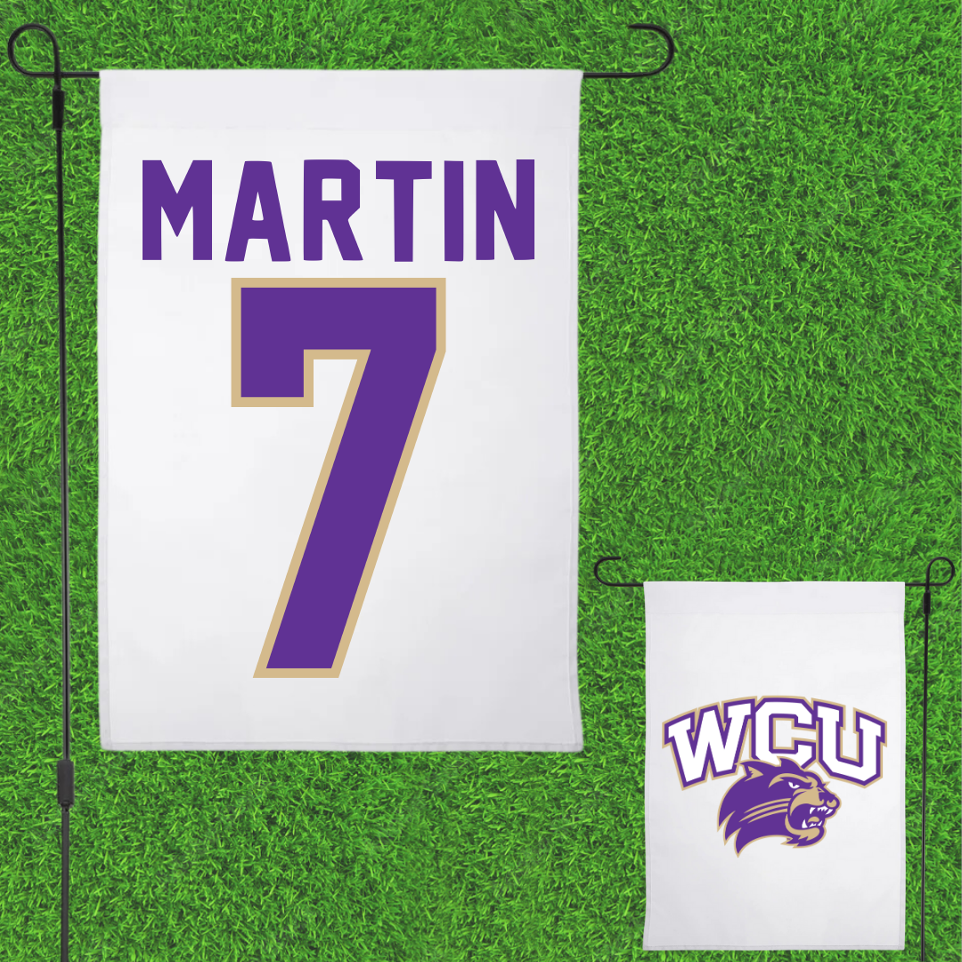 Western Carolina University Softball White Garden Flag - #7 Makenzie Martin