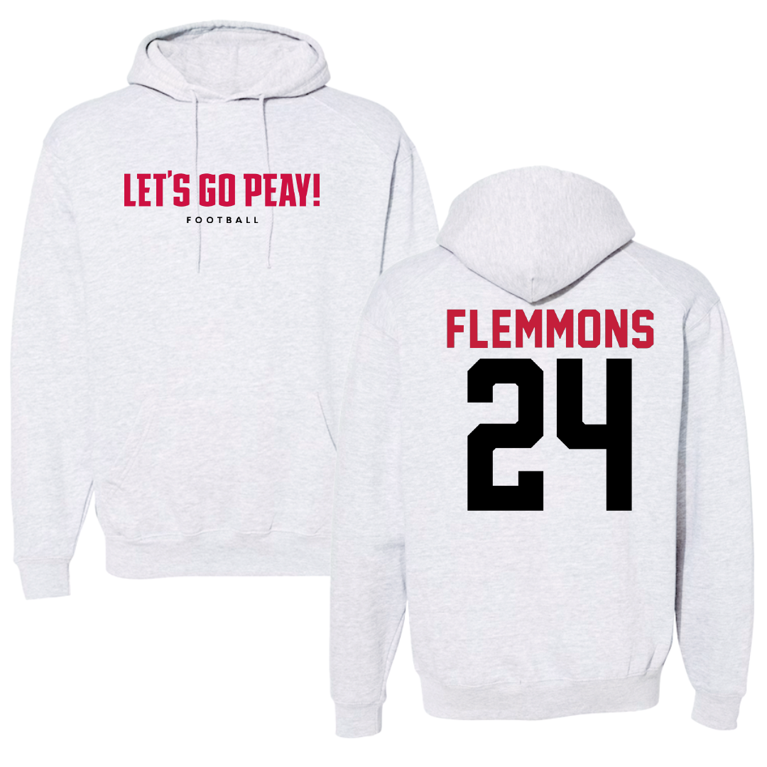 Austin Peay State University Football Gray Hoodie - #24 Jeremiah Flemmons