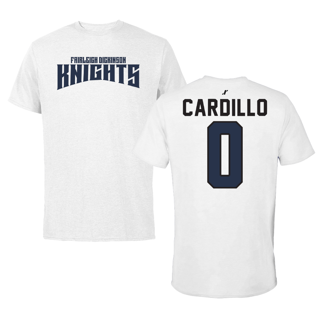 Fairleigh Dickinson University-Metropolitan Campus Soccer White Classic Performance Tee - #0 Faith Cardillo
