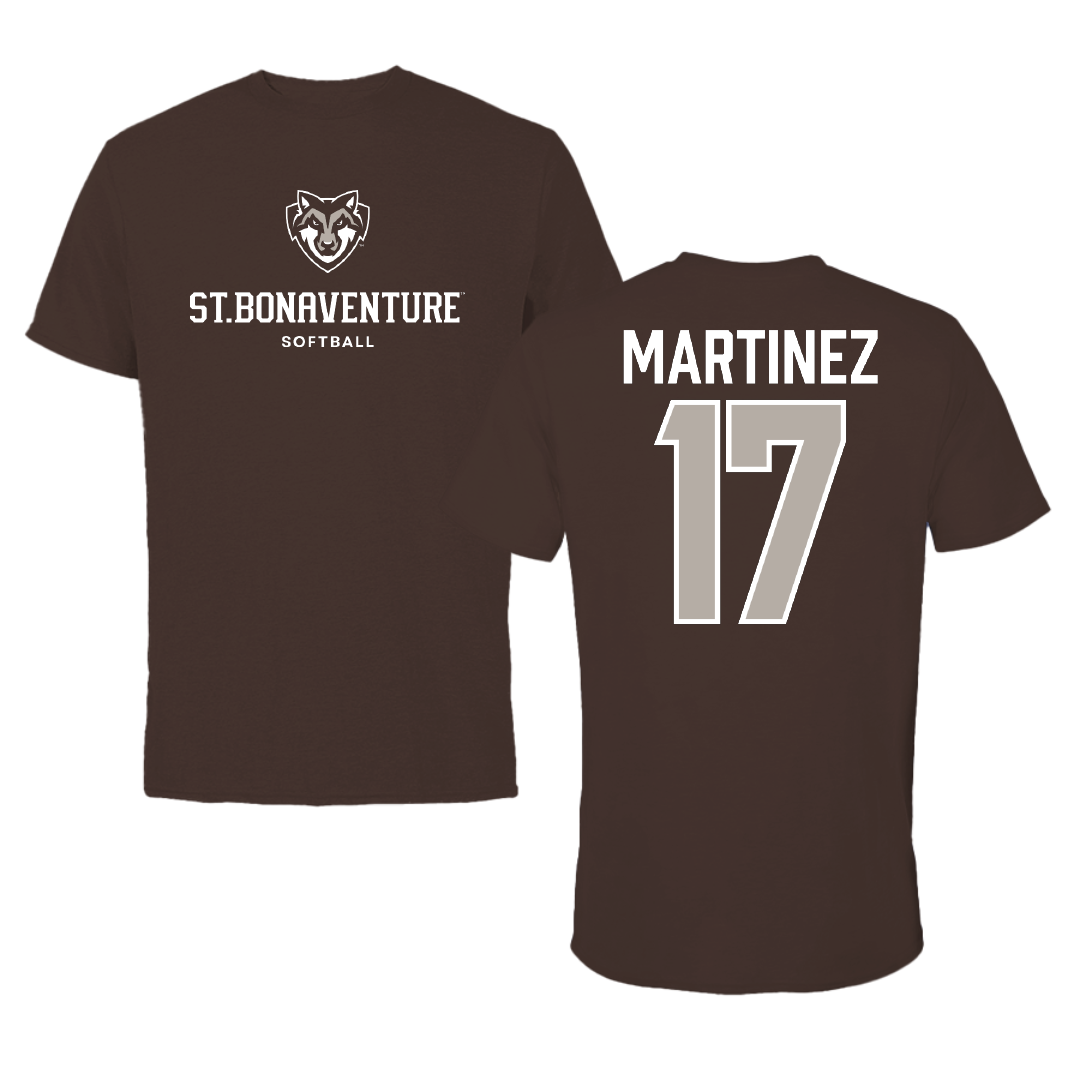 St. Bonaventure University Softball Brown Bonnies Tee - #17 Bryana Martinez