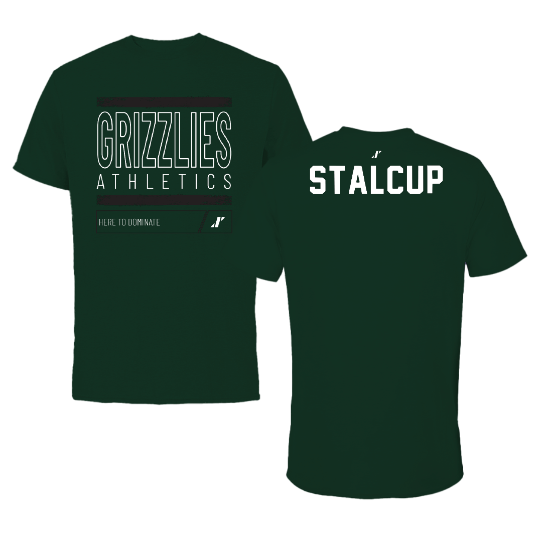 Adams State University Swimming & Diving Forest Green Dominate Performance Tee - Brayden Stalcup