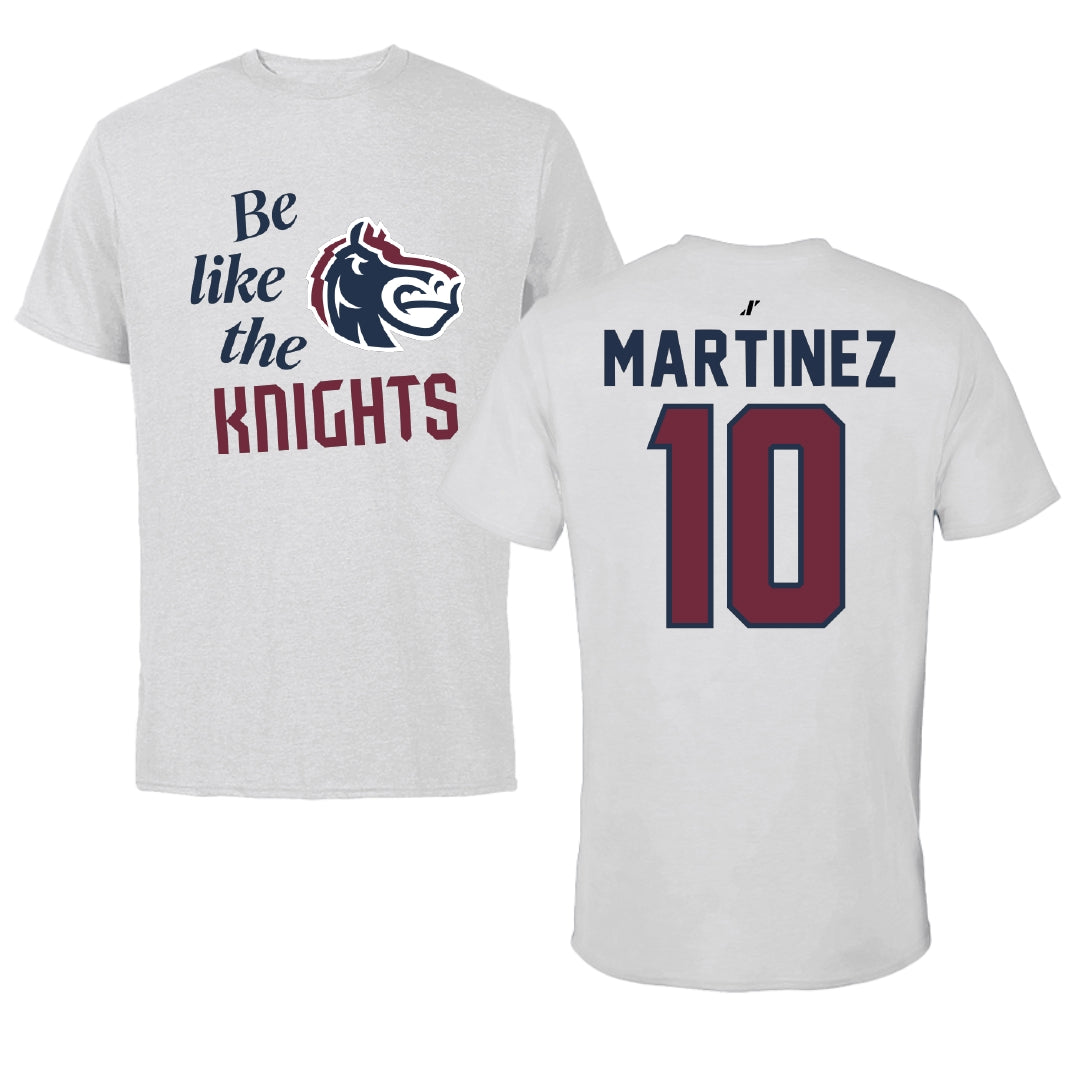 Fairleigh Dickinson University-Metropolitan Campus Soccer Light Gray Be Like Us Tee - #10 Laura Martinez
