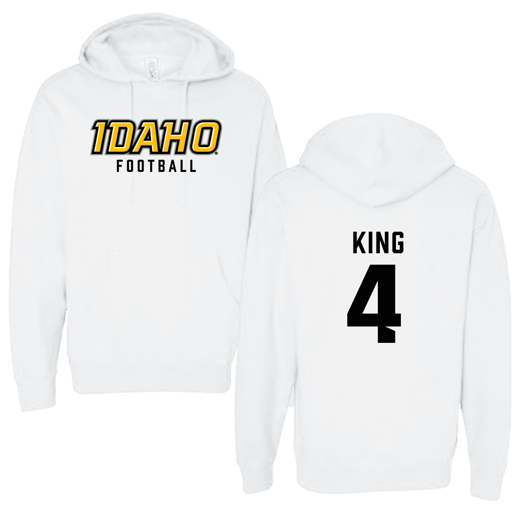 University of Idaho Football White Idaho Hoodie - #4 Isiah King