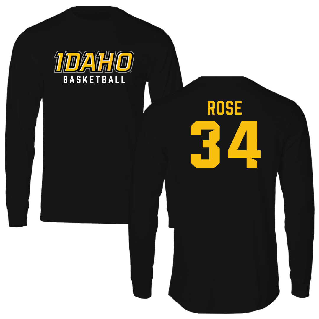 University of Idaho Basketball Black Long Sleeve - #34 Kyson Rose