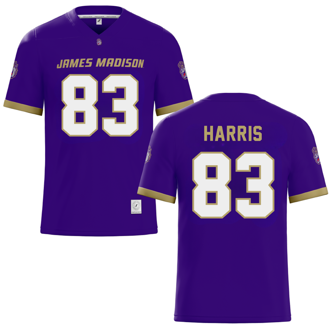 James Madison University Purple Football Jersey - #83 Erick Harris
