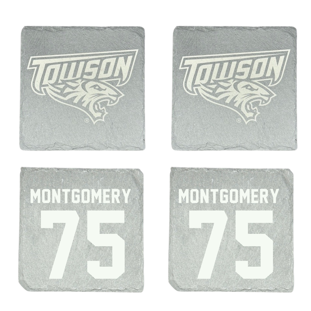 Towson University Football Stone Coaster (4 Pack)  - #75 Jaelin Montgomery