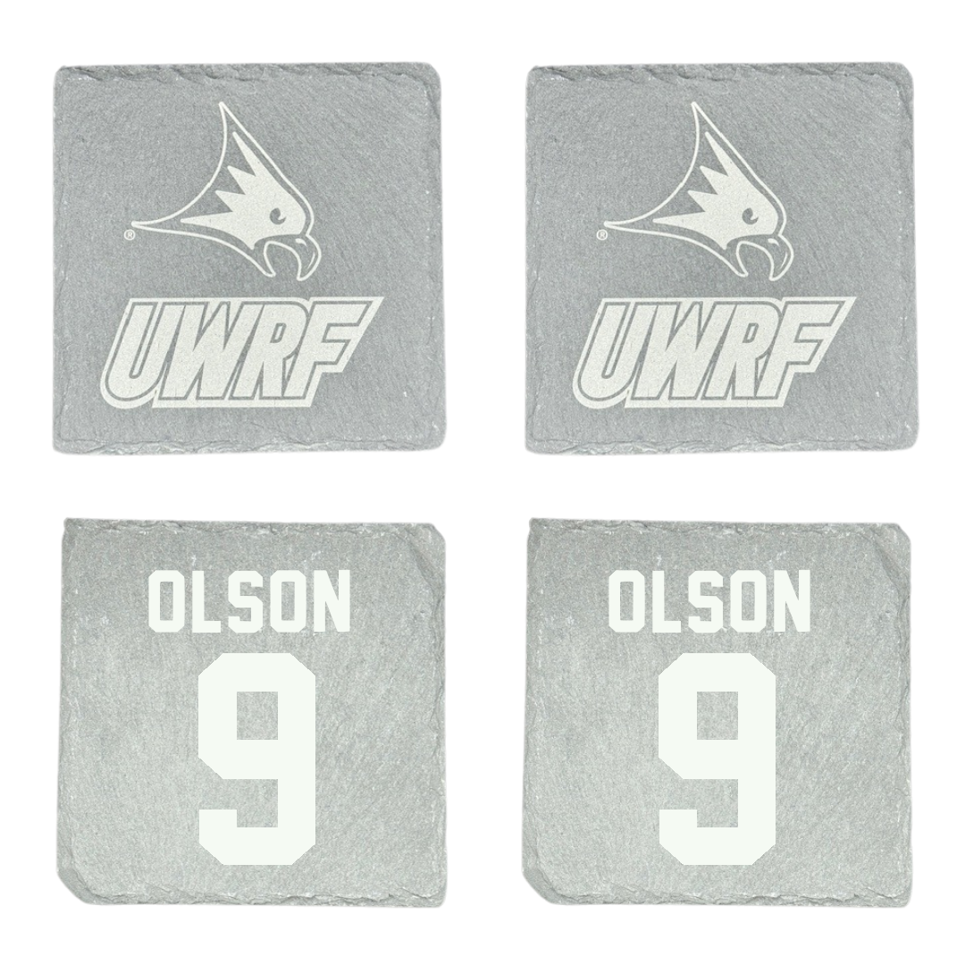 University of Wisconsin-River Falls Ice Hockey Stone Coaster (4 Pack)  - #9 Bailey Olson