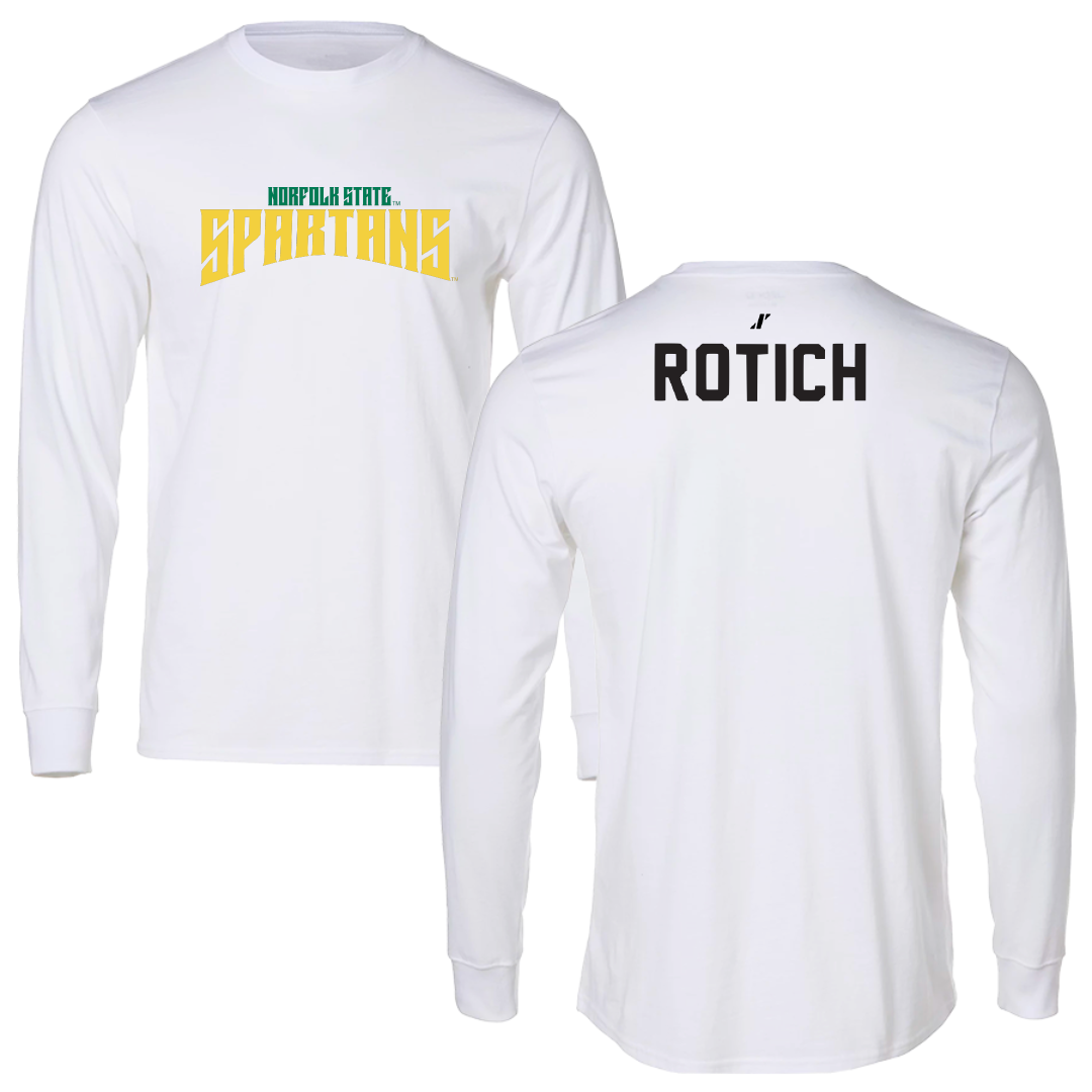 Norfolk State University TF and XC White Classic Long Sleeve - Brian Rotich