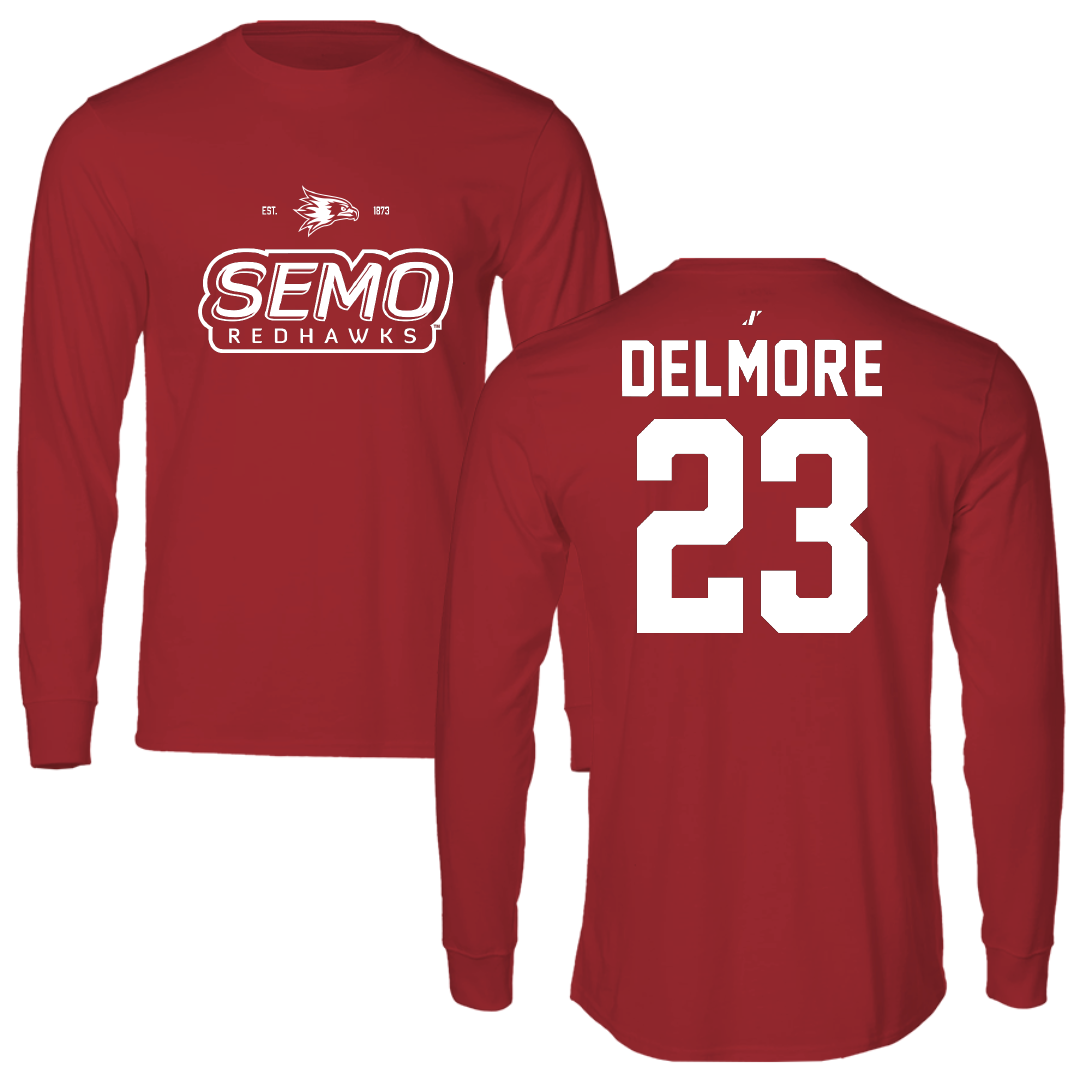 Southeast Missouri State University Football Canvas Red General Long Sleeve - #23 DJ Delmore
