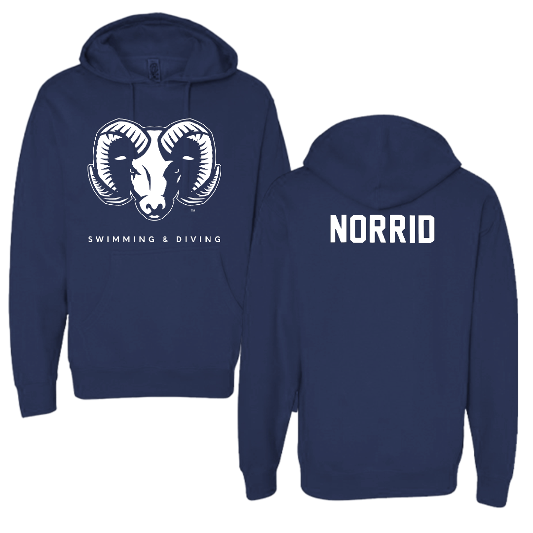 University of Rhode Island Swimming & Diving Navy Hoodie - Logan Norrid