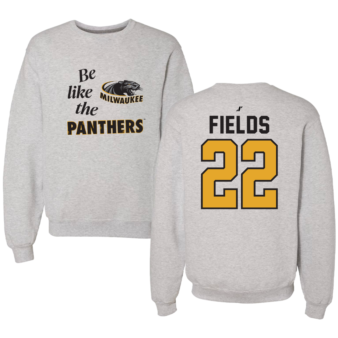 University of Wisconsin-Milwaukee Basketball Light Gray Be Like Us Crewneck - #22 Faizon Fields