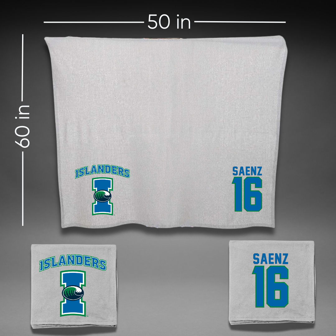 Texas A&M University-Corpus Christi Softball Gray Blanket - #16 Ariella Saenz
