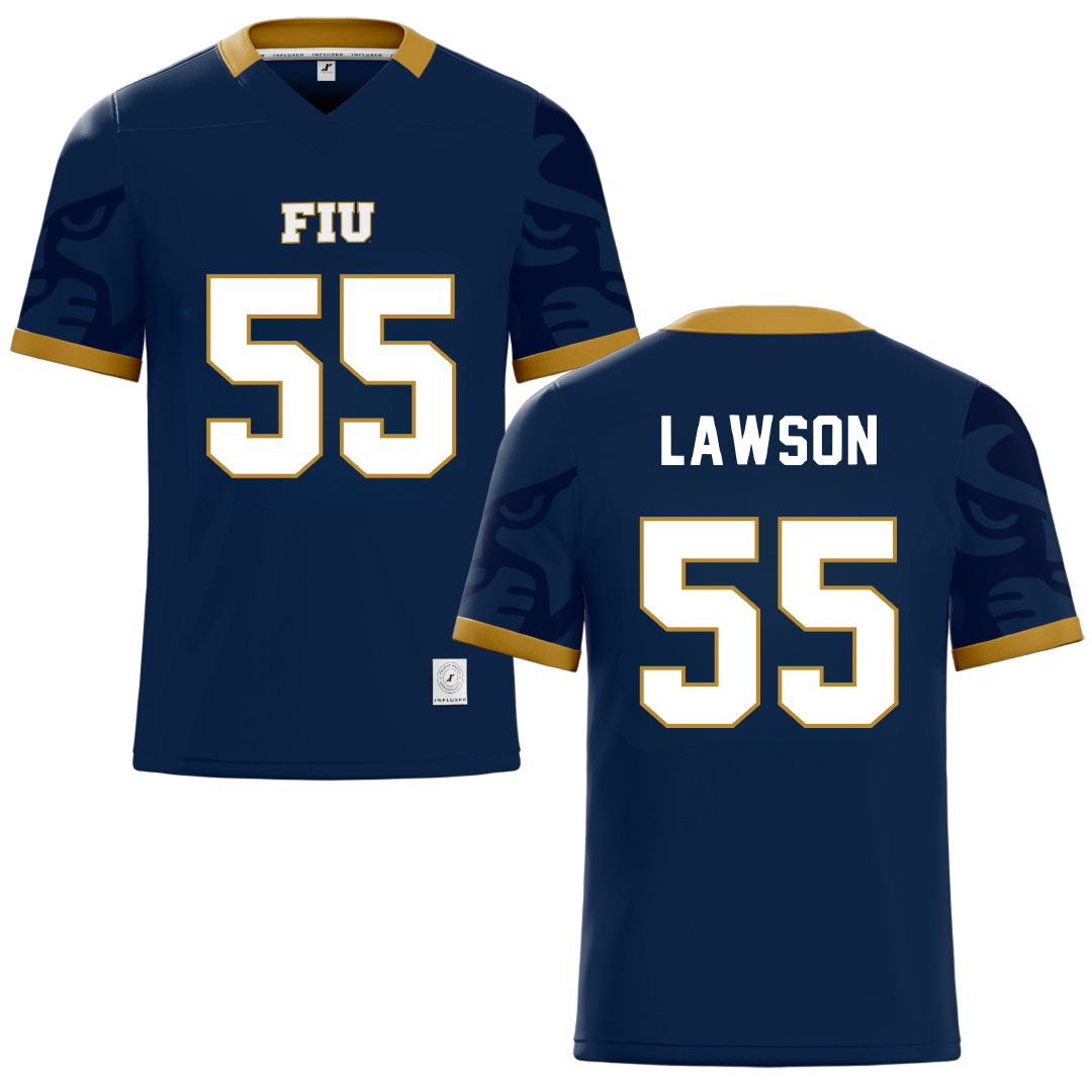 Florida International University Blue Football Jersey - #55 Wyatt Lawson