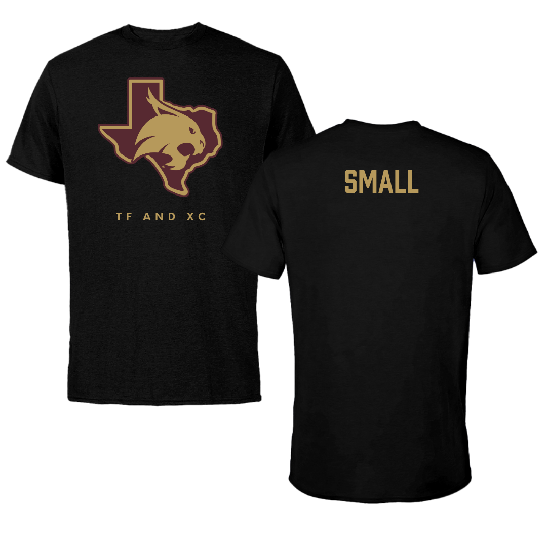Texas State University TF and XC Black Performance Tee - Lauryn Small