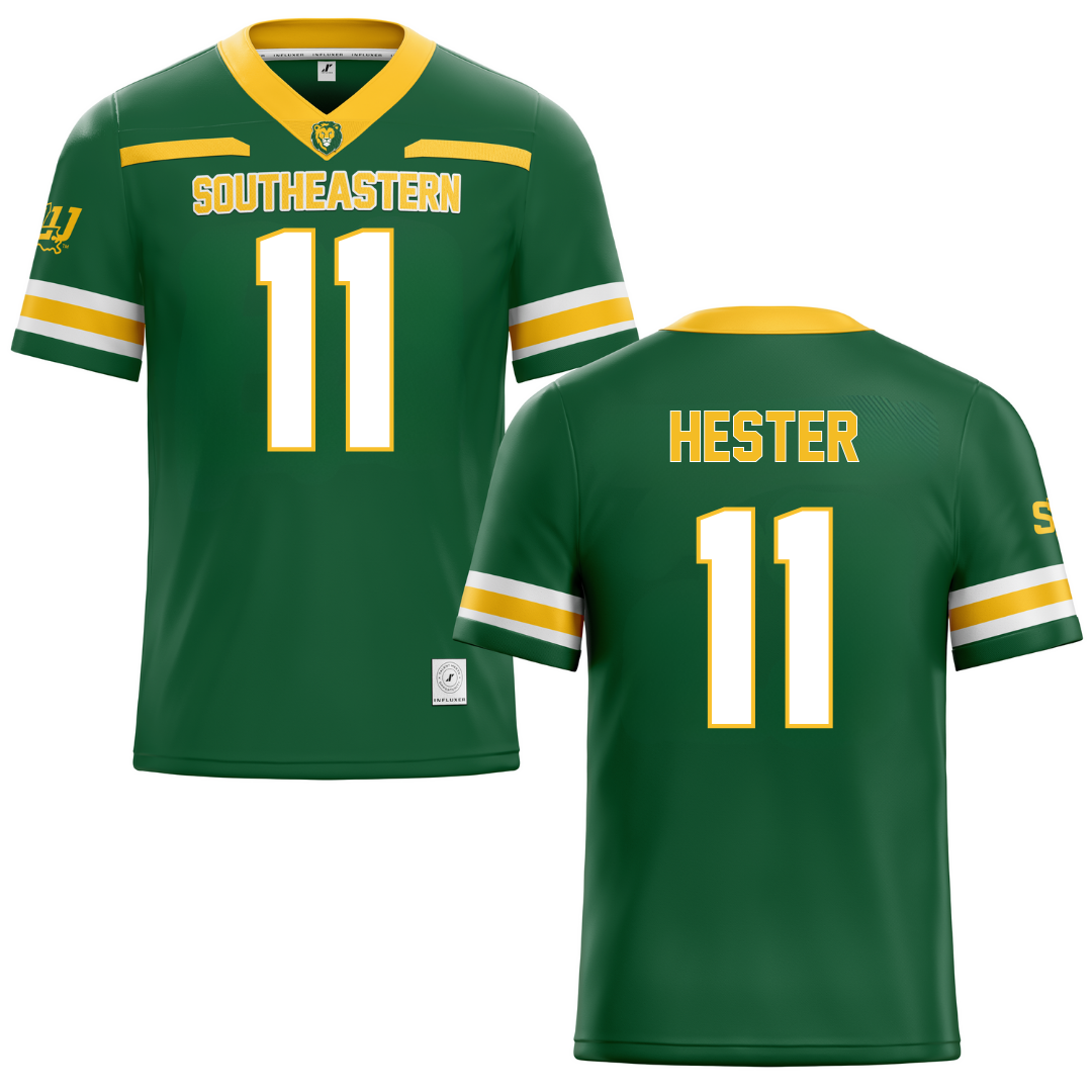 Southeastern Louisiana University Green Football Jersey - #11 Kunta Hester