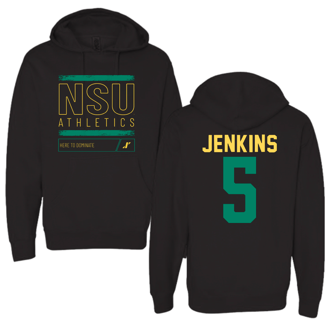 Norfolk State University Basketball Black Dominate Hoodie - #5 Tyrese Jenkins