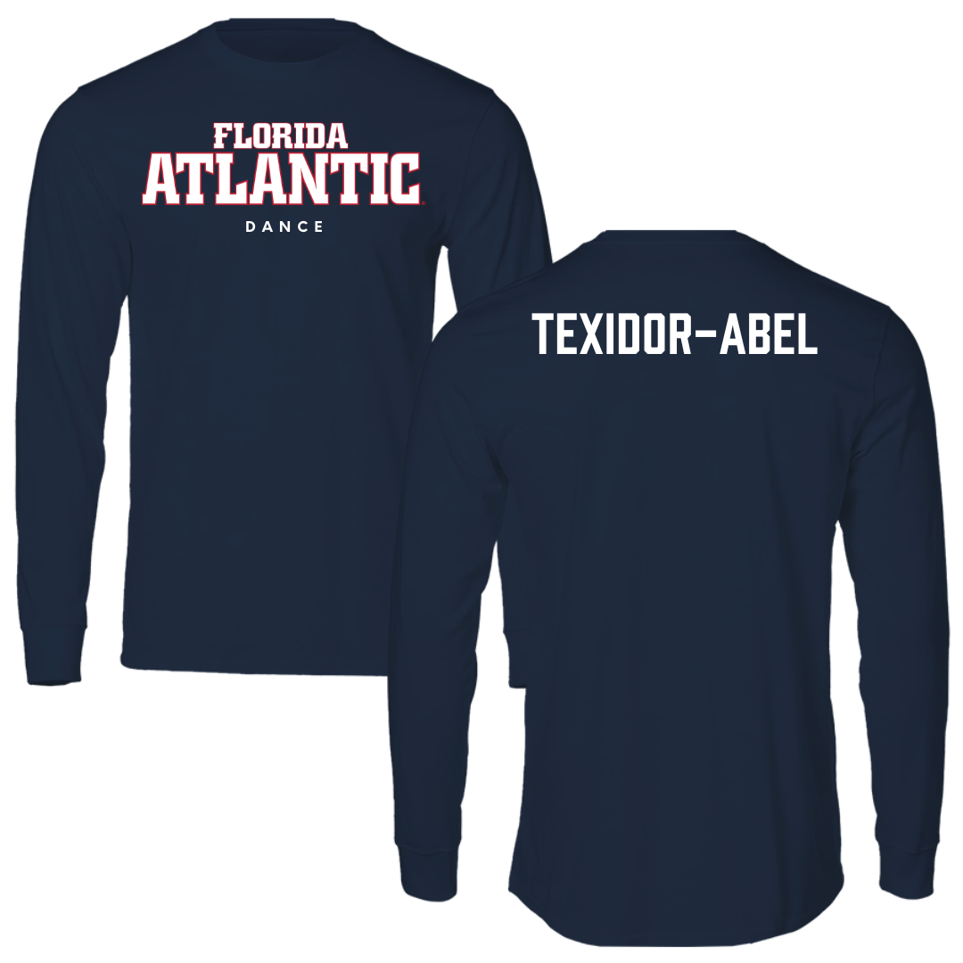 Florida Atlantic University Dance Navy Block Long Sleeve - Alex Texidor-Abel