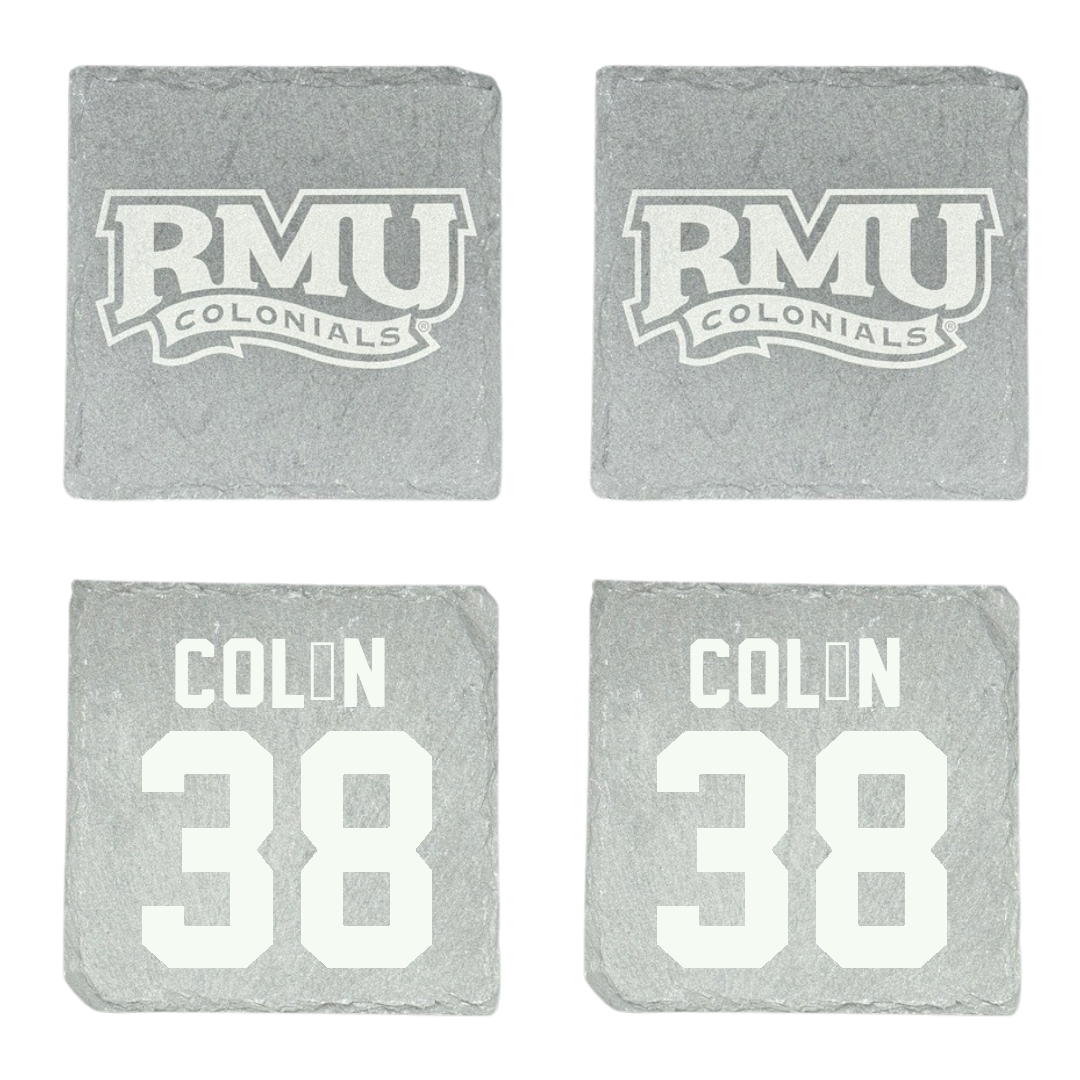 Robert Morris University Lacrosse Stone Coaster (4 Pack)  - #38 Sam Colón