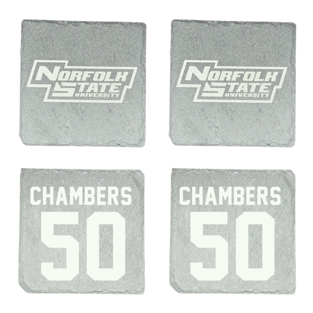 Norfolk State University Basketball Stone Coaster (4 Pack)  - #50 Nyzaiah Chambers