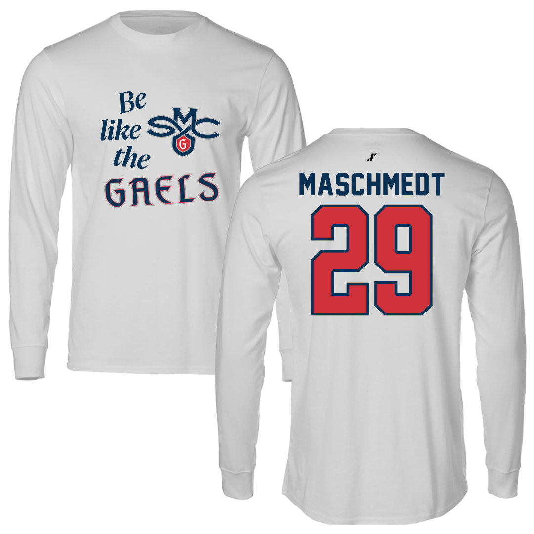 Saint Mary's College of California Soccer Light Gray Be Like Us Performance Long Sleeve - #29 Will Maschmedt
