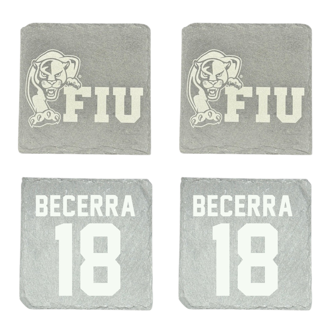 Florida International University Baseball Stone Coaster (4 Pack)  - #18 Armando Becerra