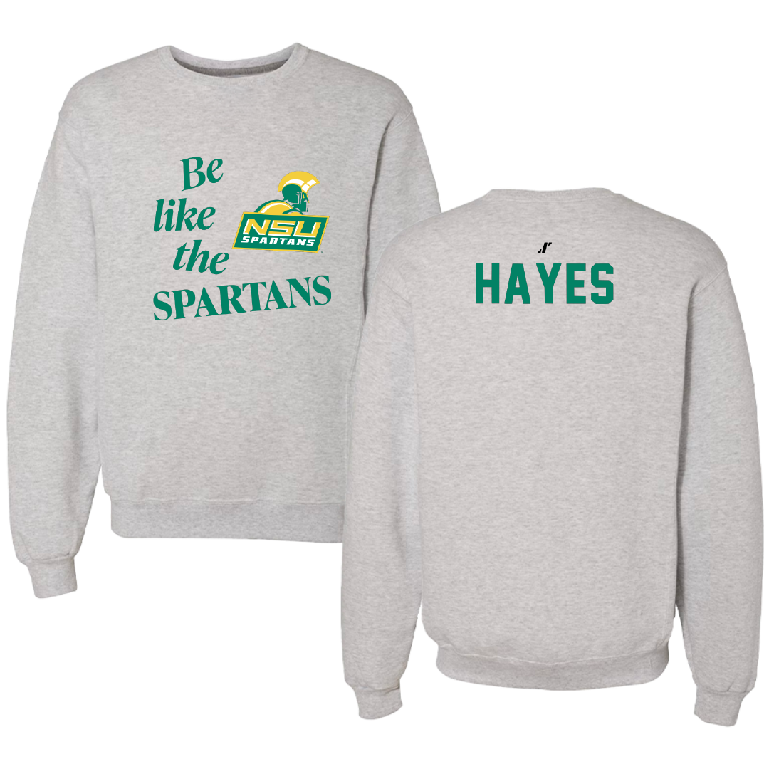 Norfolk State University TF and XC Light Gray Be Like Us Crewneck - Savien Hayes