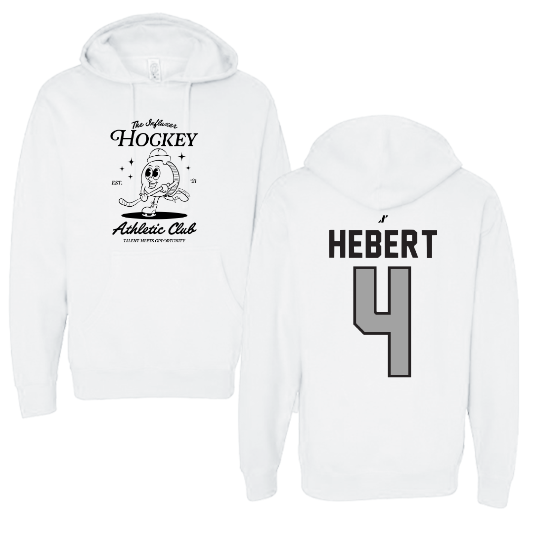 Ice Hockey White Influxer Athletic Club Hoodie - #4 Allyson Hebert