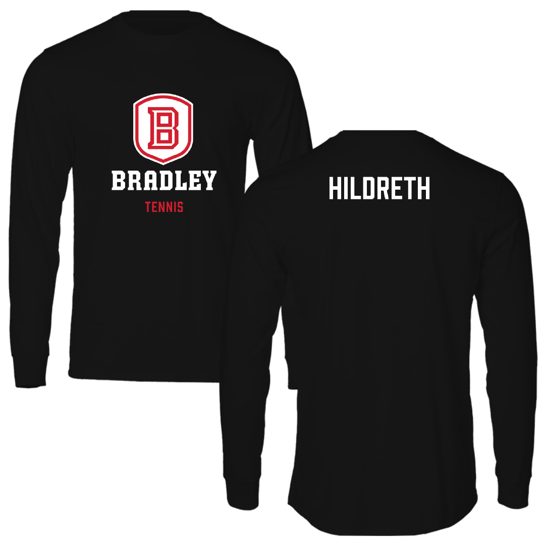 Bradley University Tennis Black Block Performance Long Sleeve - Alexandra Hildreth