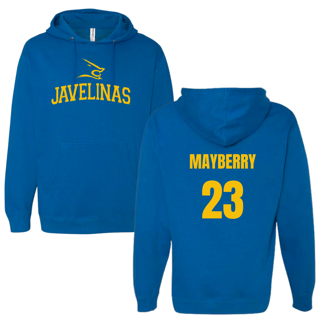 Texas A&M University-Kingsville Football Blue Hoodie - #23 Darian Mayberry
