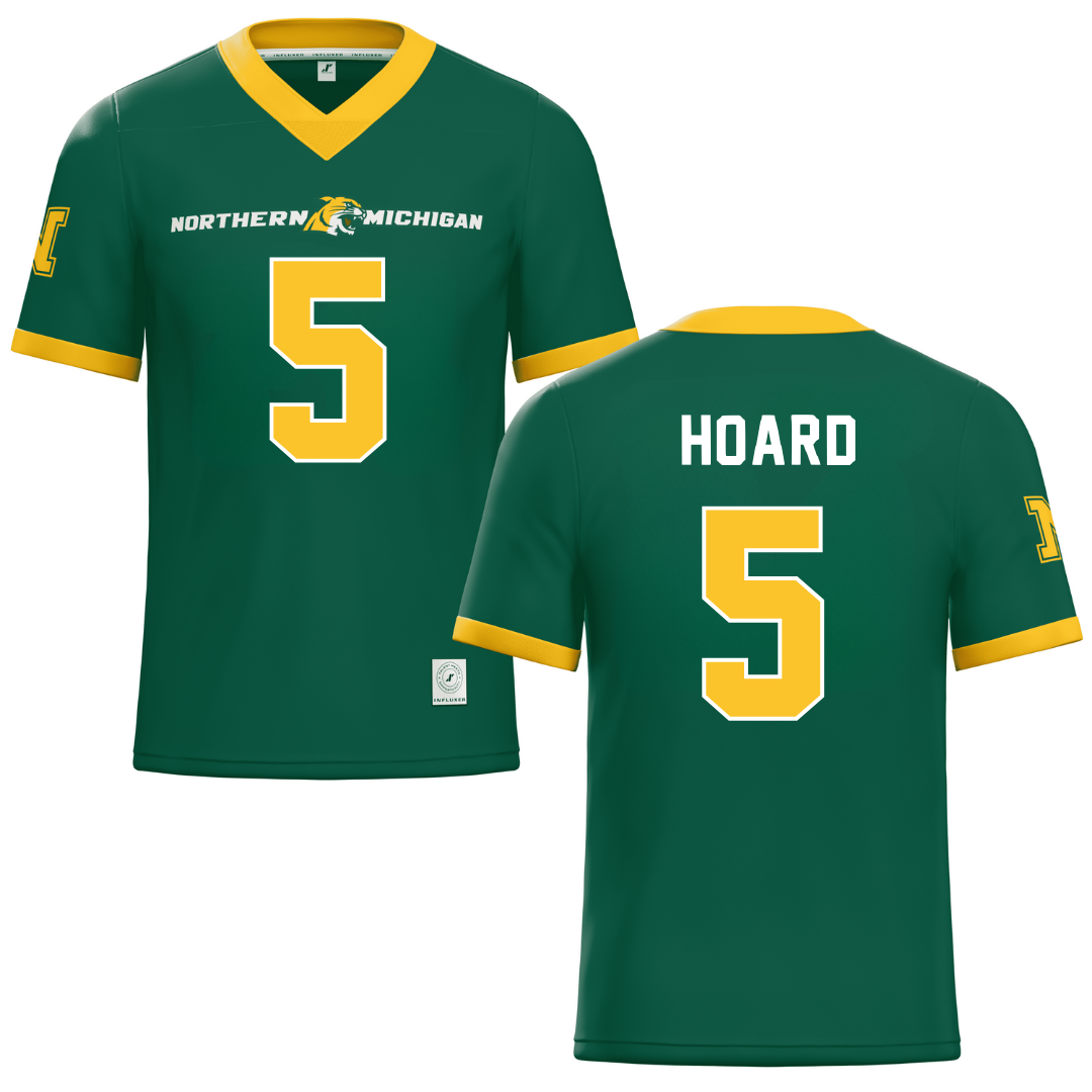 Northern Michigan University Green Football Jersey - #5 Aidan Hoard