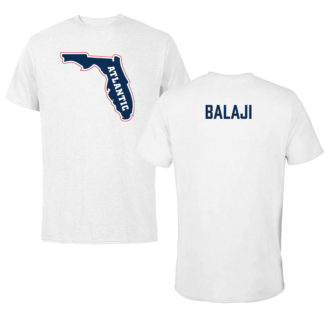 Florida Atlantic University Golf White Performance Tee - Mohit Balaji