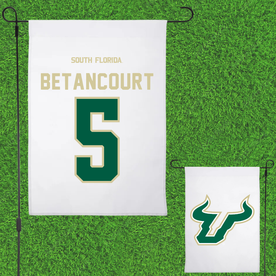 University of South Florida Baseball White Garden Flag - #5 Rafael Betancourt
