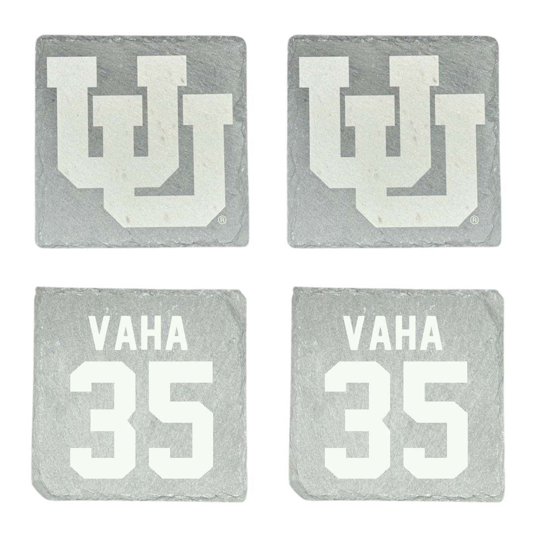 University of Utah Football Stone Coaster (4 Pack)  - #35 Isaac Vaha