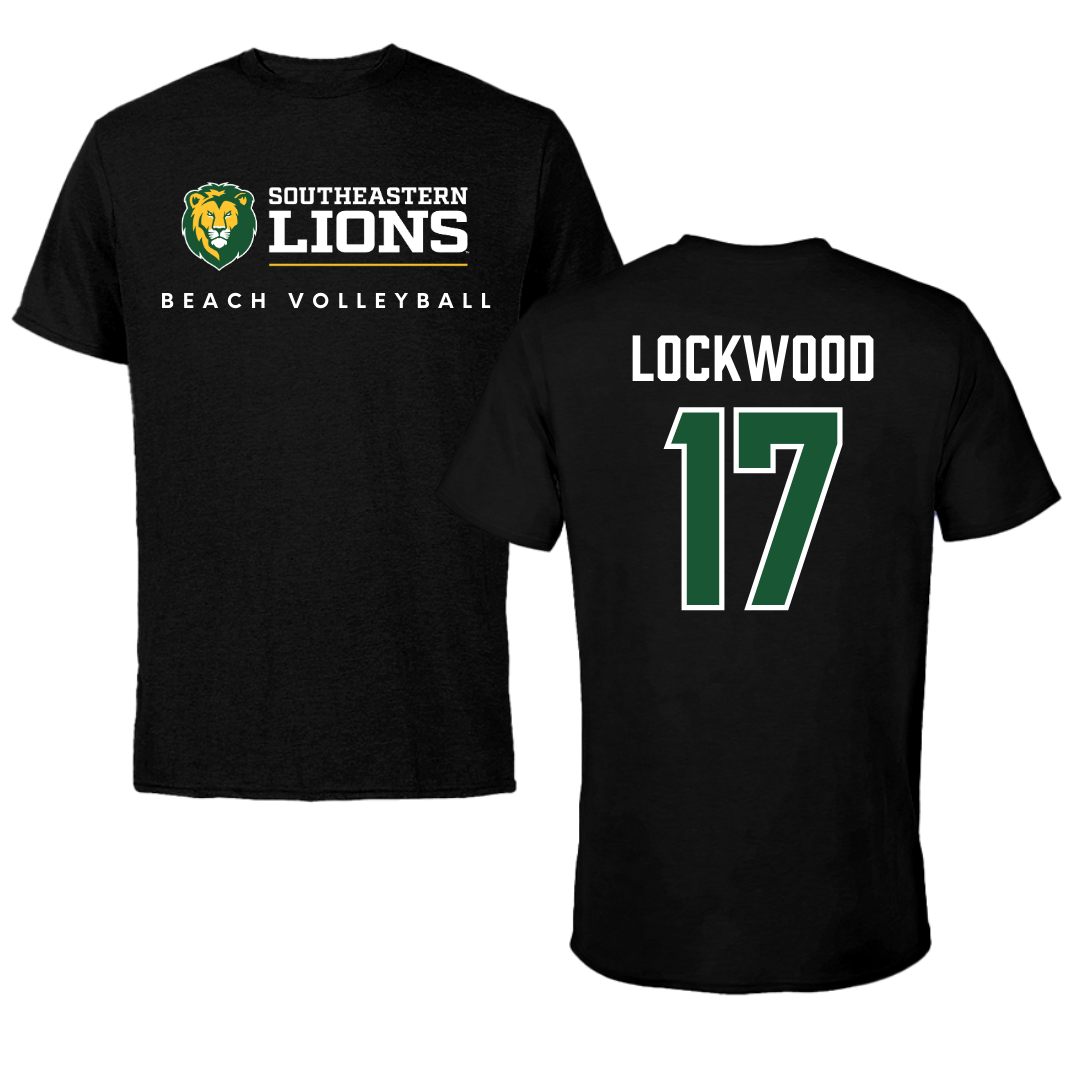Southeastern Louisiana University Beach Volleyball Black Performance Tee - #17 Ysabella Lockwood