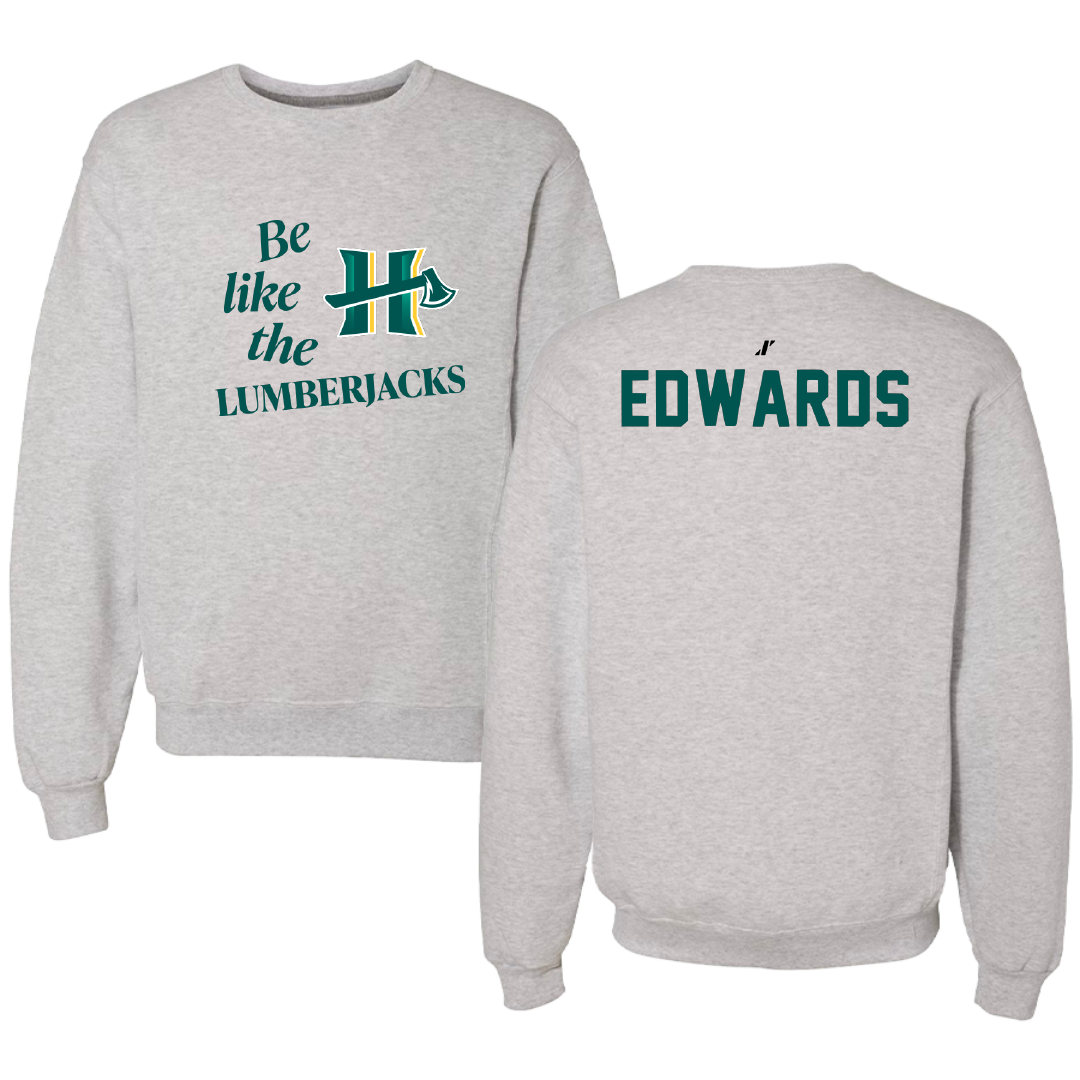 Cal Poly Humboldt Wrestling Light Gray Be Like Us Crewneck - Andrew Edwards
