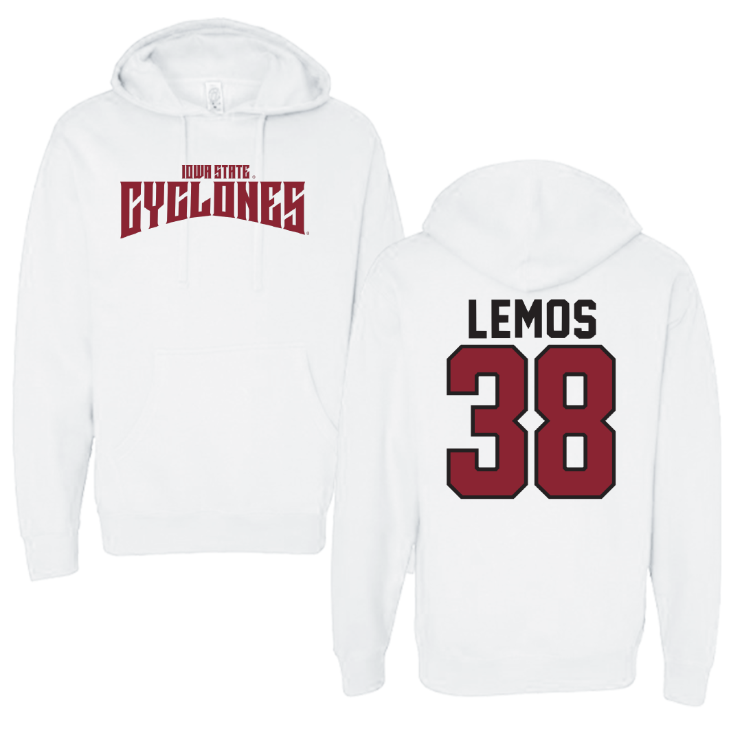 Iowa State University Football White Classic Hoodie - #38 Eddie Lemos
