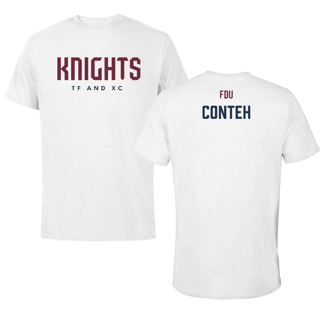 Fairleigh Dickinson University-Metropolitan Campus TF and XC White Performance Tee - Ekuyami Conteh