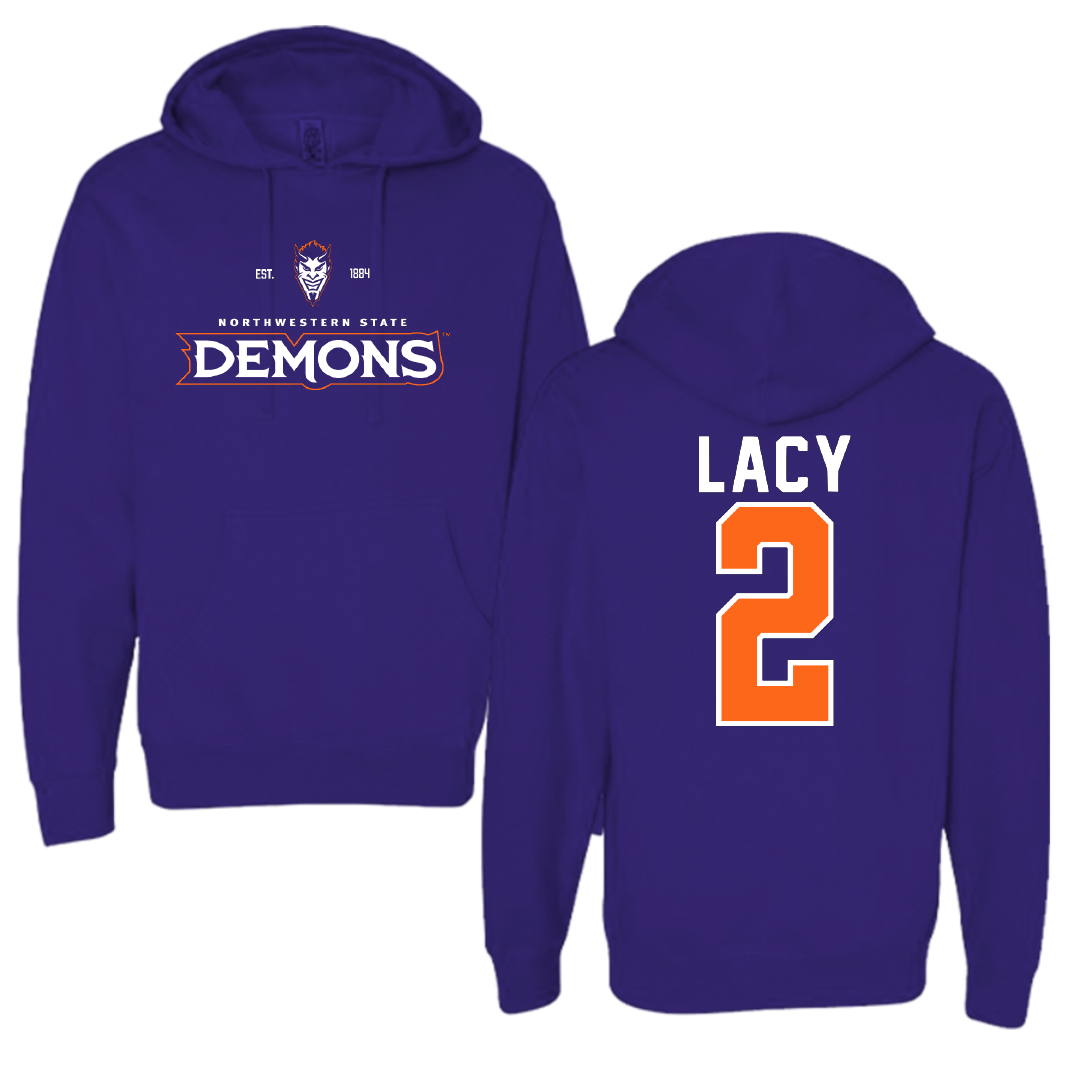 Northwestern State University Football Purple General Hoodie - #2 Kennieth Lacy
