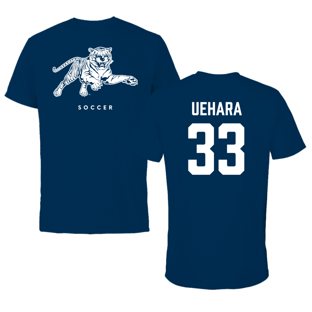 Jackson State University Soccer Navy Tee - #33 Kalia Uehara